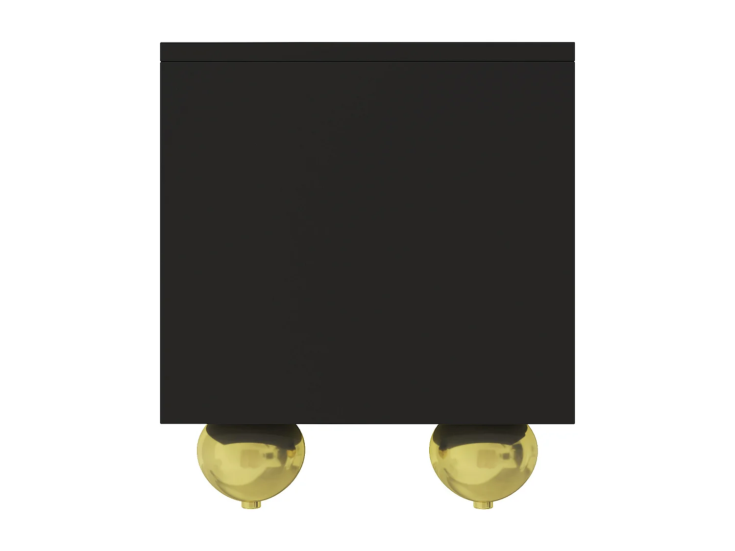 Meuble TV, Lowboard avec Portes Structurées, Ornements Dorés, Pieds Ronds Dorés, Tablettes Incluses, Push-to-Open