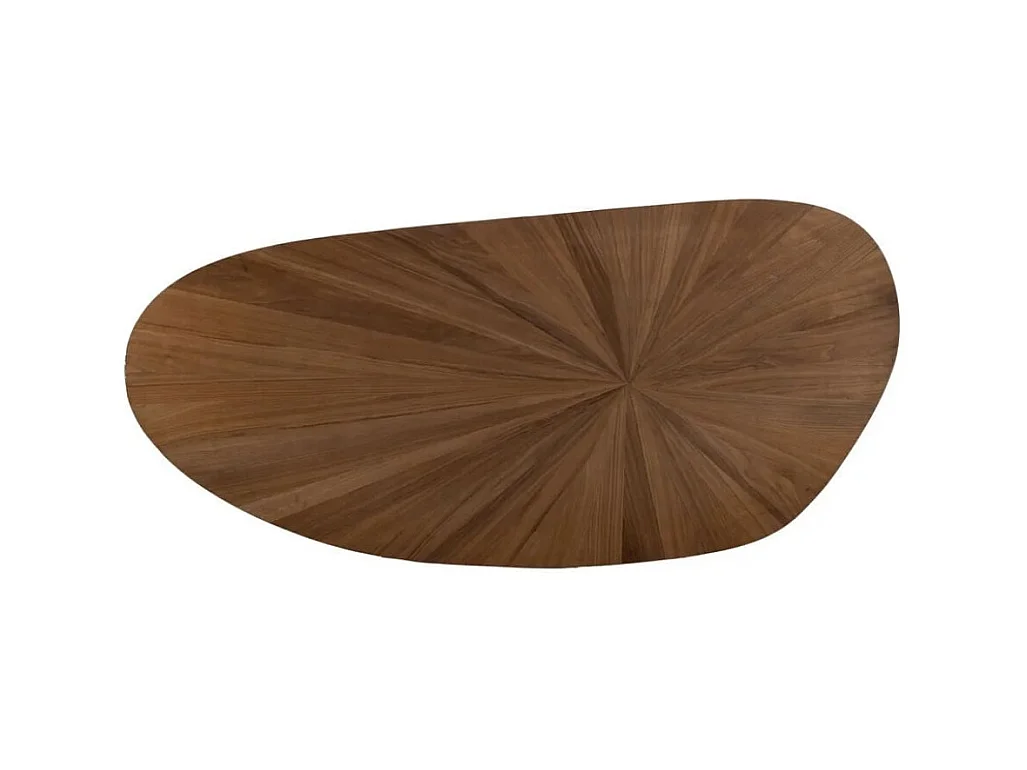 Table à manger 178 cm MDF naturel et métal noir ÉBULIE