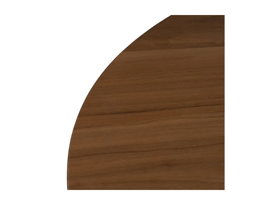 Table à manger 178 cm MDF naturel et métal noir ÉBULIE