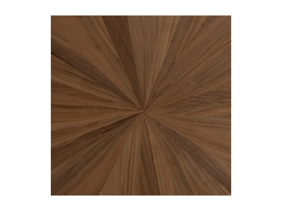 Table à manger 178 cm MDF naturel et métal noir ÉBULIE