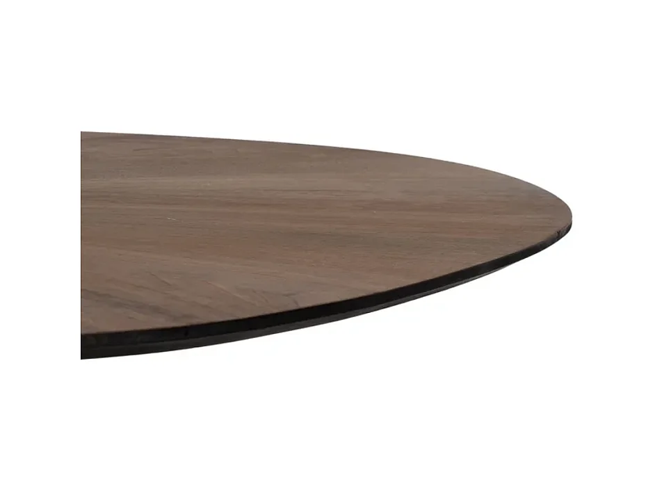 Table à manger 178 cm MDF naturel et métal noir ÉBULIE