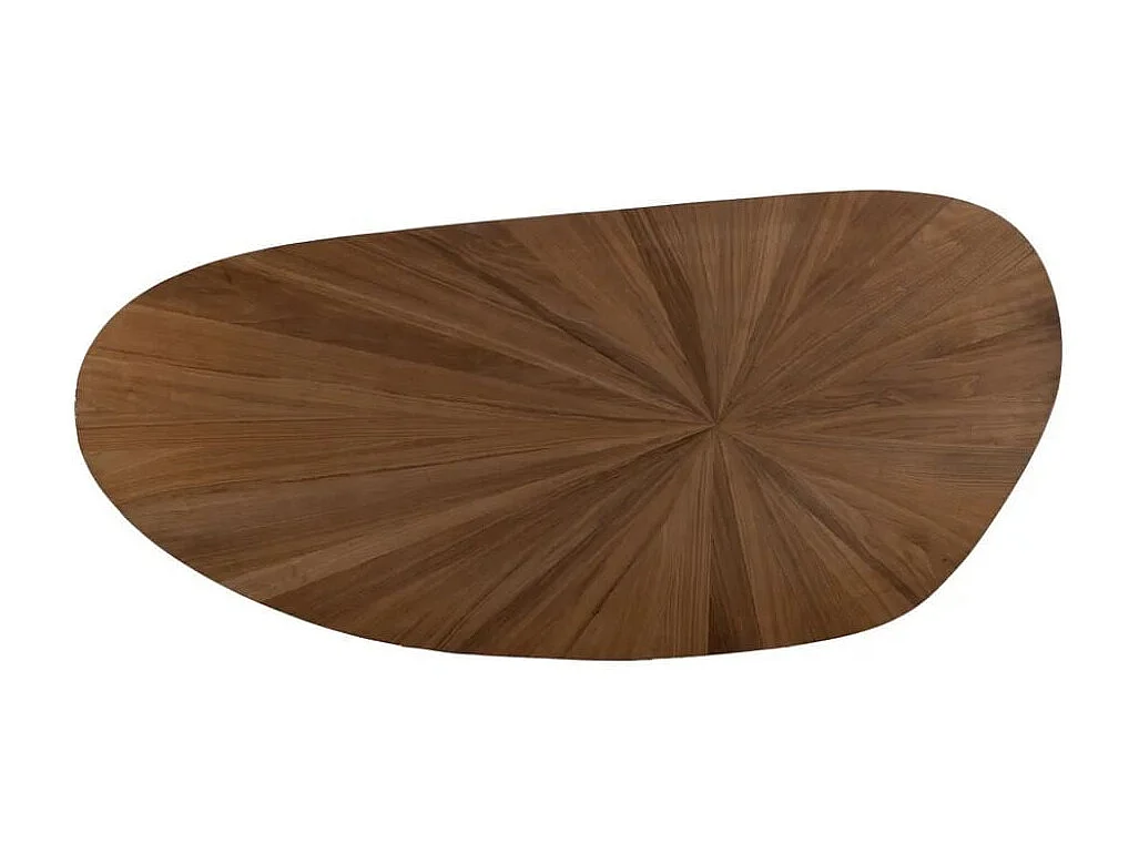 Table à manger 178 cm MDF naturel et métal noir ÉBULIE