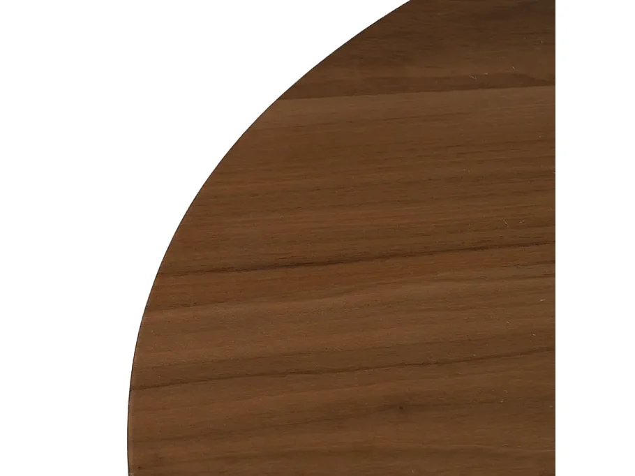 Table à manger 178 cm MDF naturel et métal noir ÉBULIE