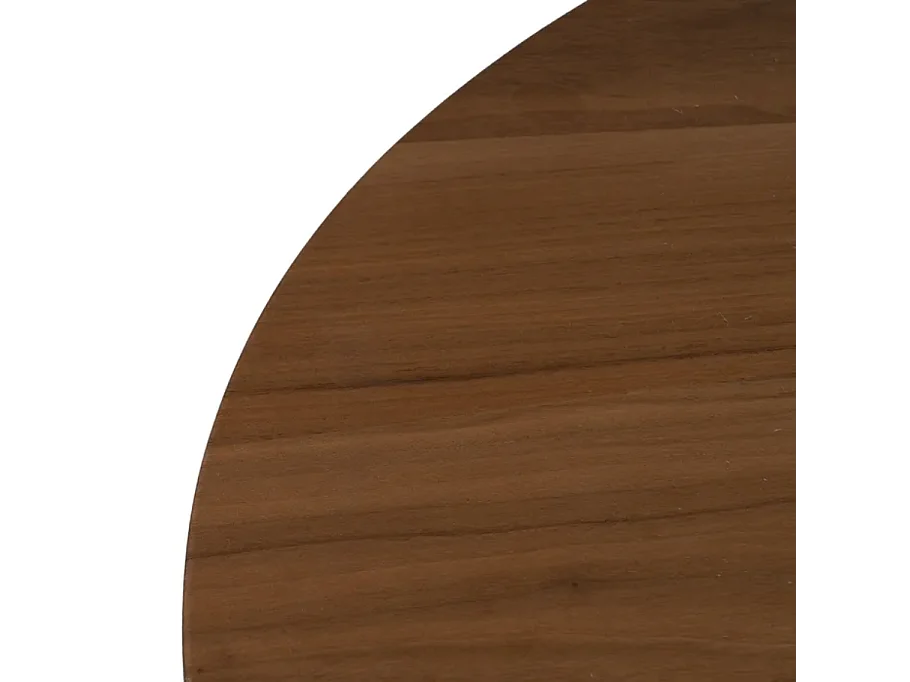 Table à manger 178 cm MDF naturel et métal noir ÉBULIE