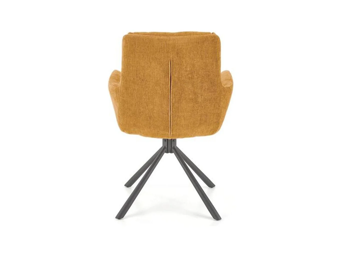 Sedia girevole dal design confortevole in tessuto giallo Edge