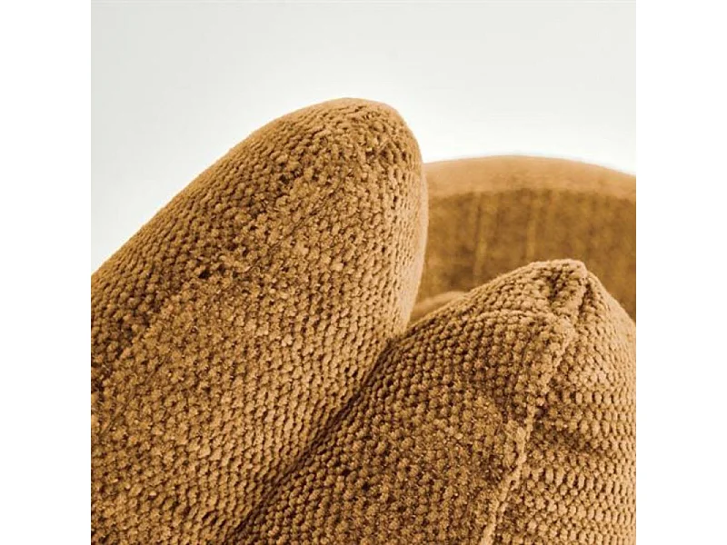 Sedia girevole dal design confortevole in tessuto giallo Edge