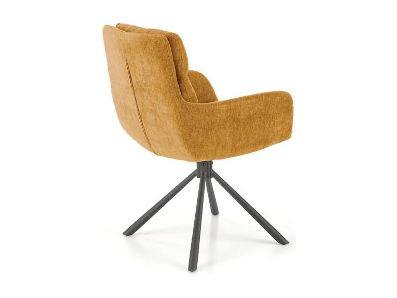 Cómodo sillón giratorio de diseño en tejido amarillo Edge