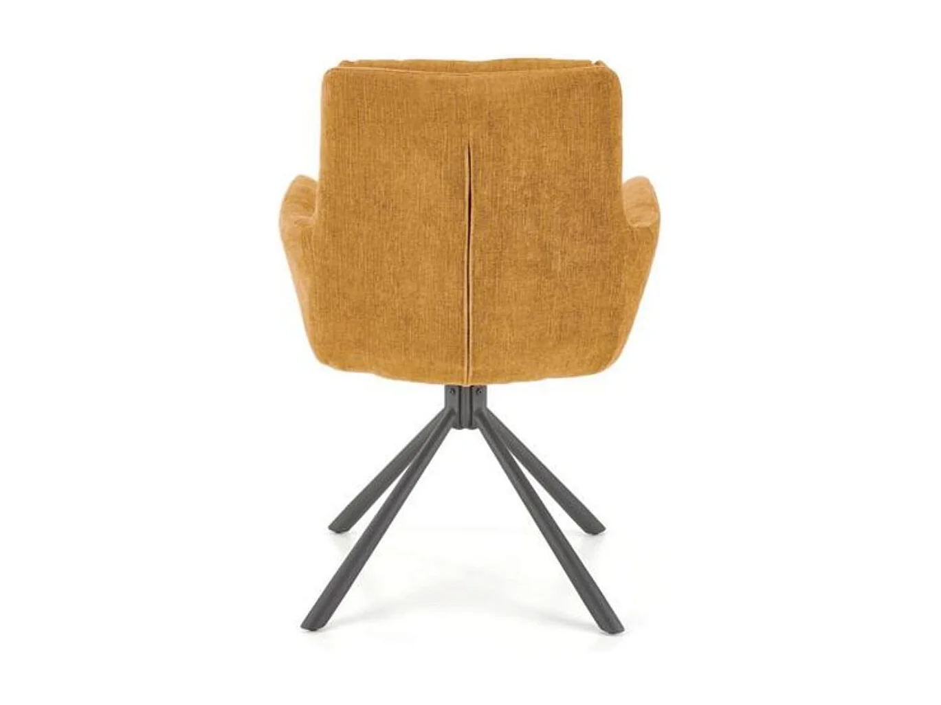 Cómodo sillón giratorio de diseño en tejido amarillo Edge