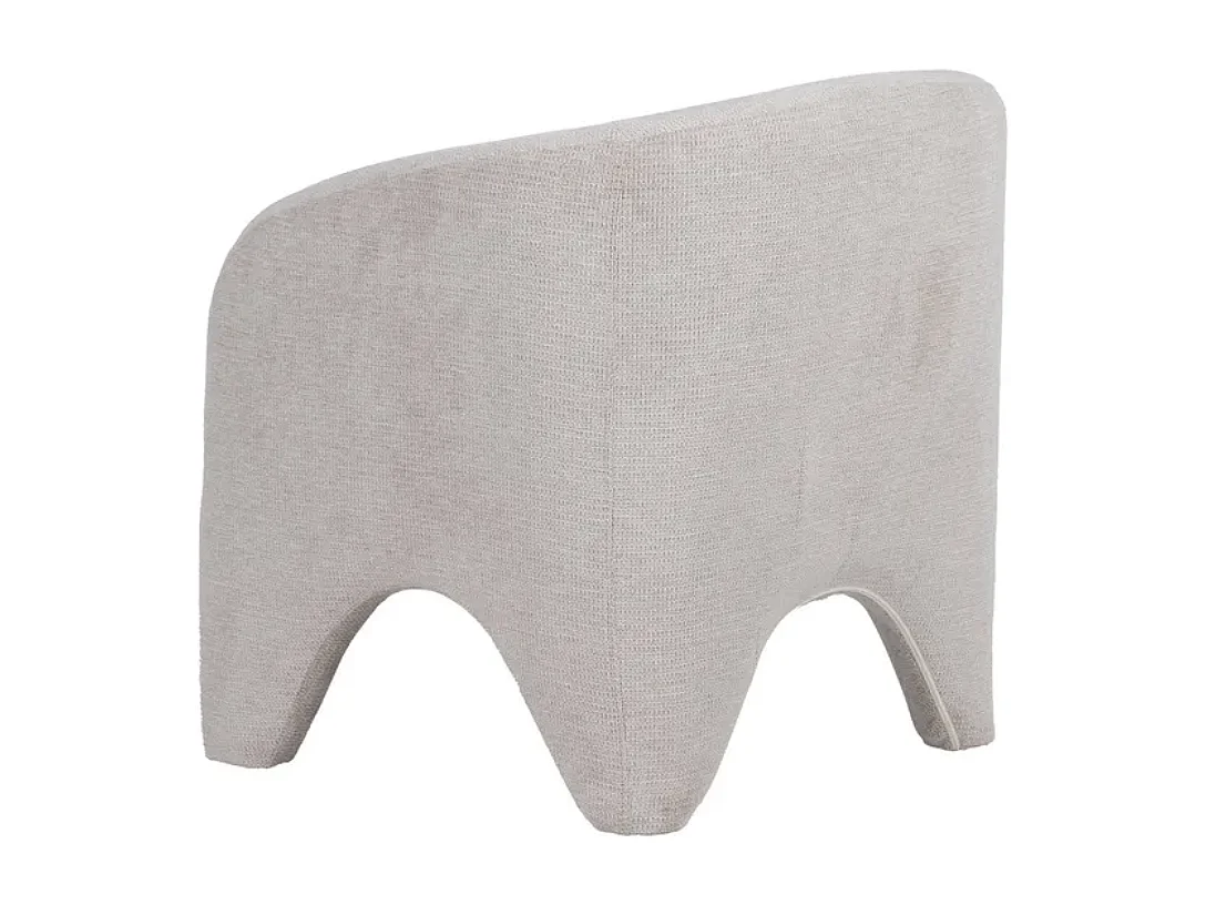 Fauteuil beige design tissu polyester AURELINE