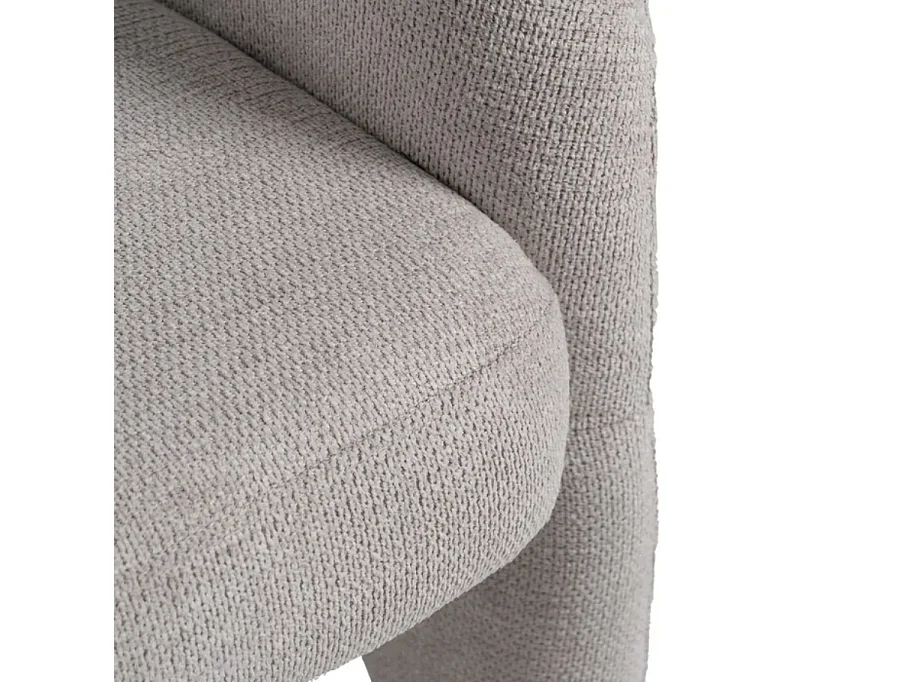 Fauteuil beige design tissu polyester AURELINE