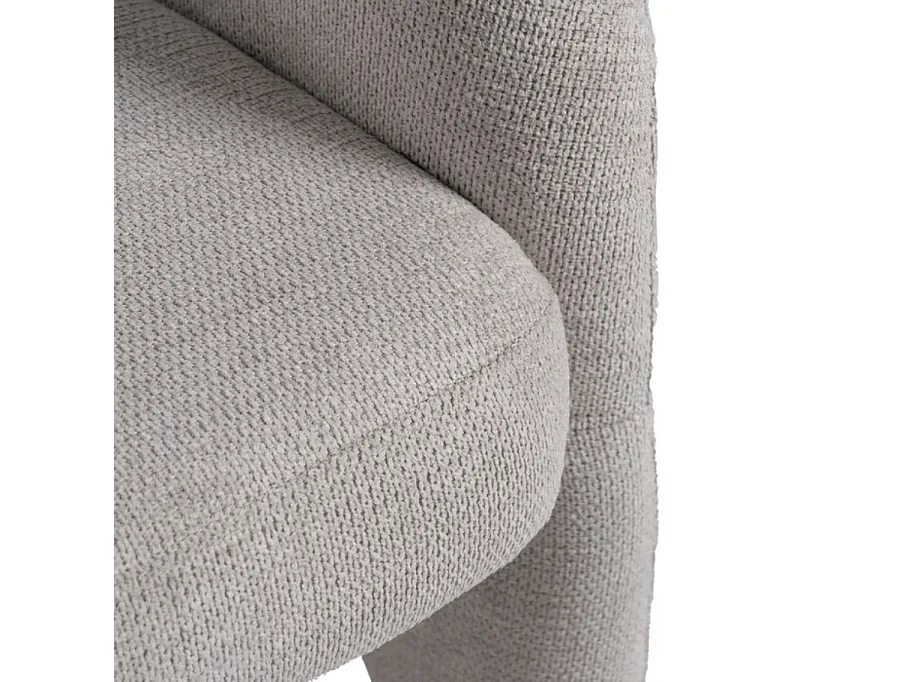 Fauteuil beige design tissu polyester AURELINE