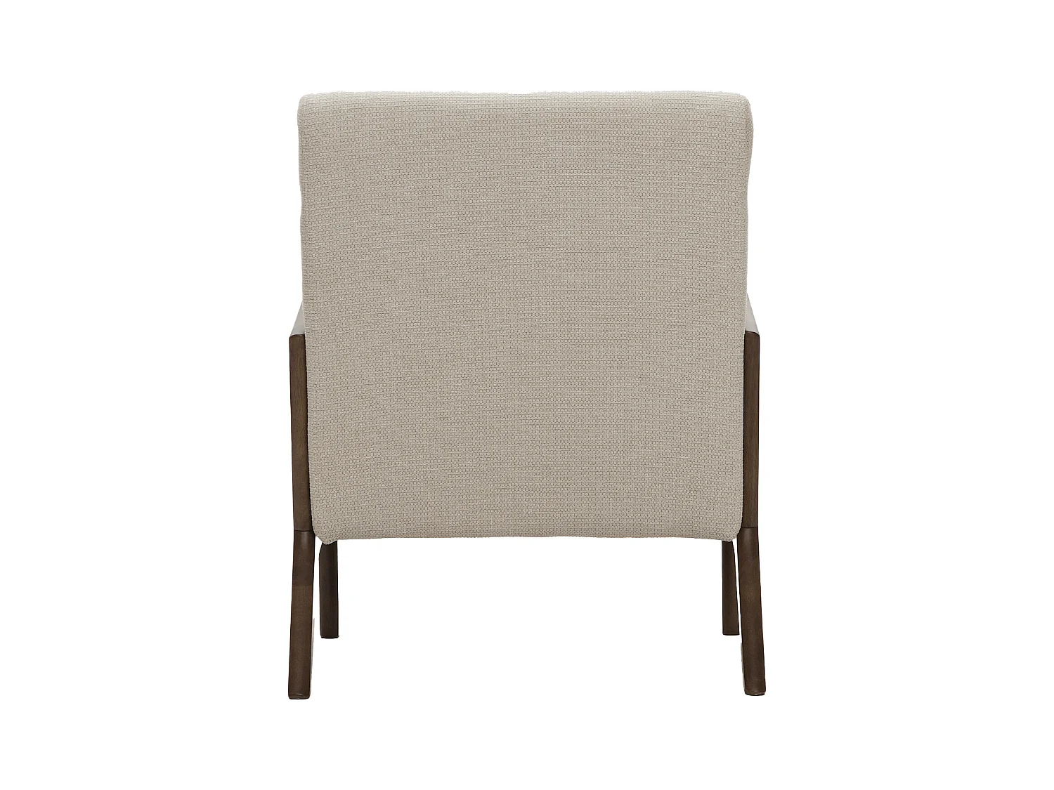 Butaca de 78x65x75 cm con estructura de madera y tela con cojín lumbar en beige Nicole