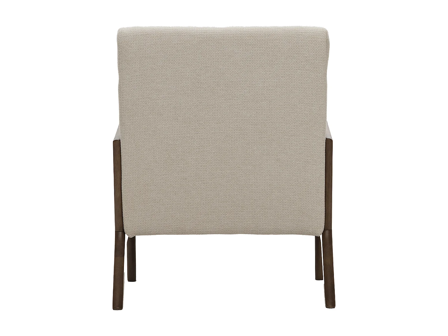Butaca de 78x65x75 cm con estructura de madera y tela con cojín lumbar en beige Nicole