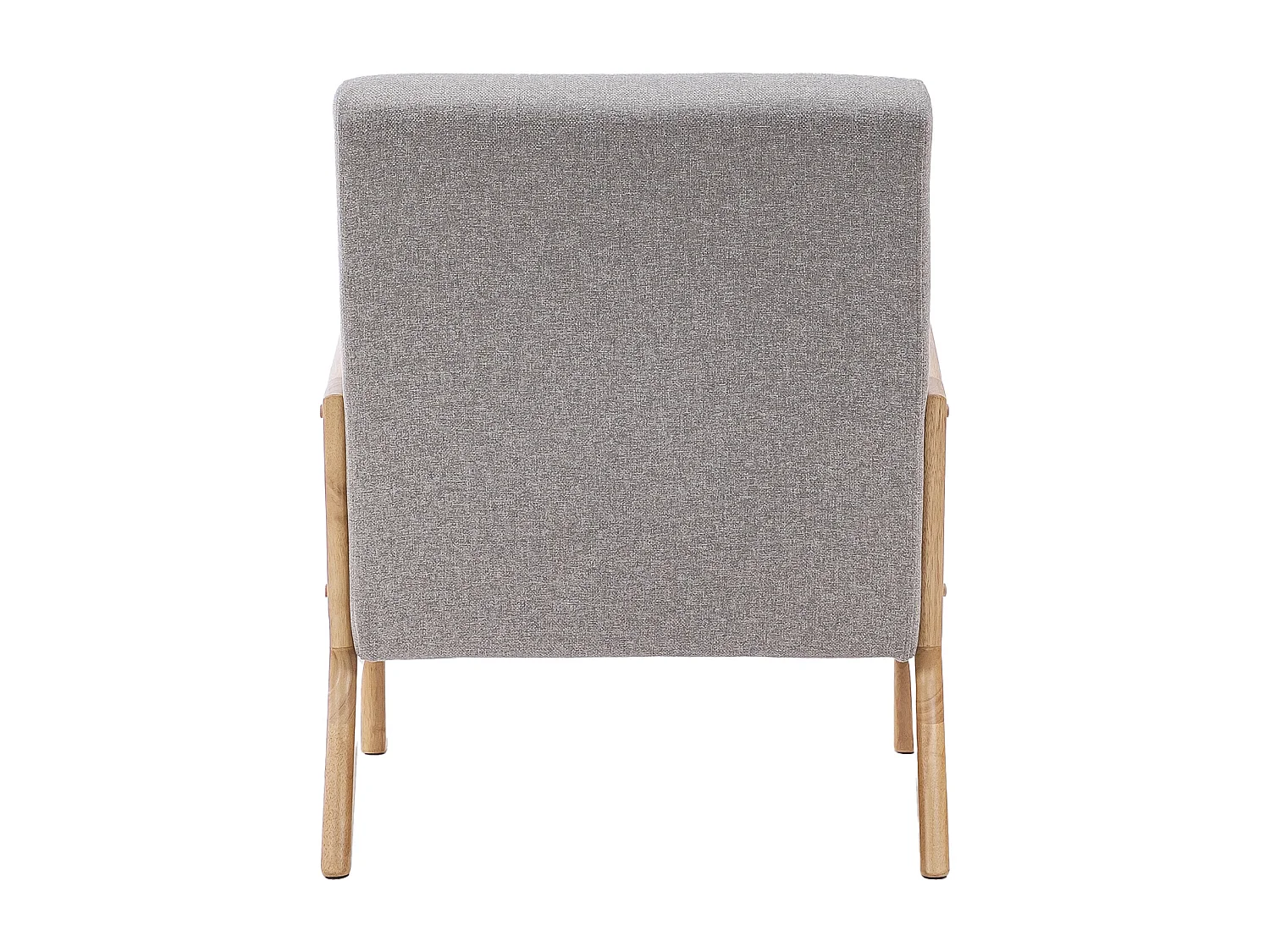 Butaca de 78x65x75 cm con estructura de madera y tela con cojín lumbar en gris Nicole
