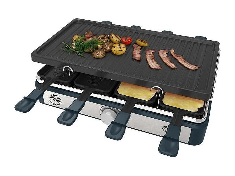 Appareil a raclette rectangulaire - LITTLE BALANCE - Maxi Grill & Cheese - 1400 W - 8 personnes - Meuuh / design poivre