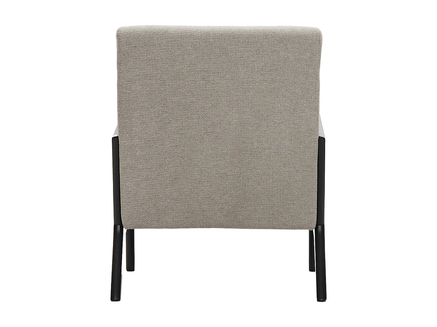 Butaca de 78x65x75 cm con estructura de madera y tela con cojín lumbar en gris taupe Nicole