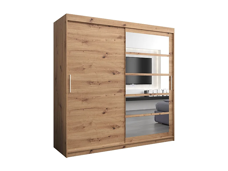 Schwebetürenschrank Roma 200/200/62 2-Türig (Artisan)