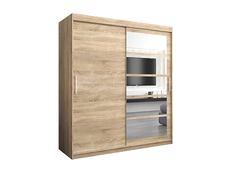Schwebetürenschrank Roma 200/180/62 2-Türig (Sonoma)