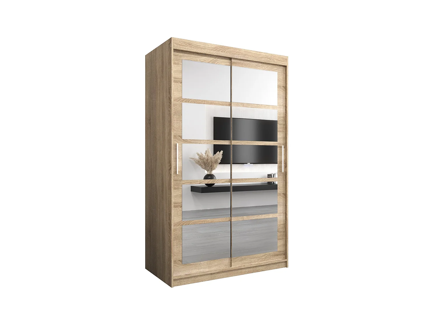 Schwebetürenschrank Roma 200/120/62 2-Türig (Sonoma)