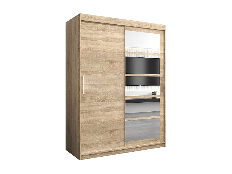 Roma 1 kledingkast met schuifdeuren 200/150/62 2 deuren (sonoma/sonoma)