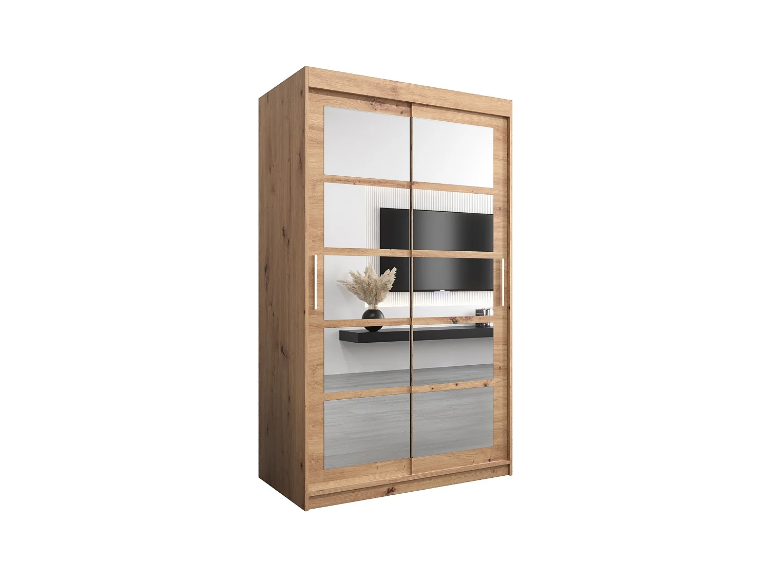 Schwebetürenschrank Roma 200/120/62 2-Türig (Artisan)
