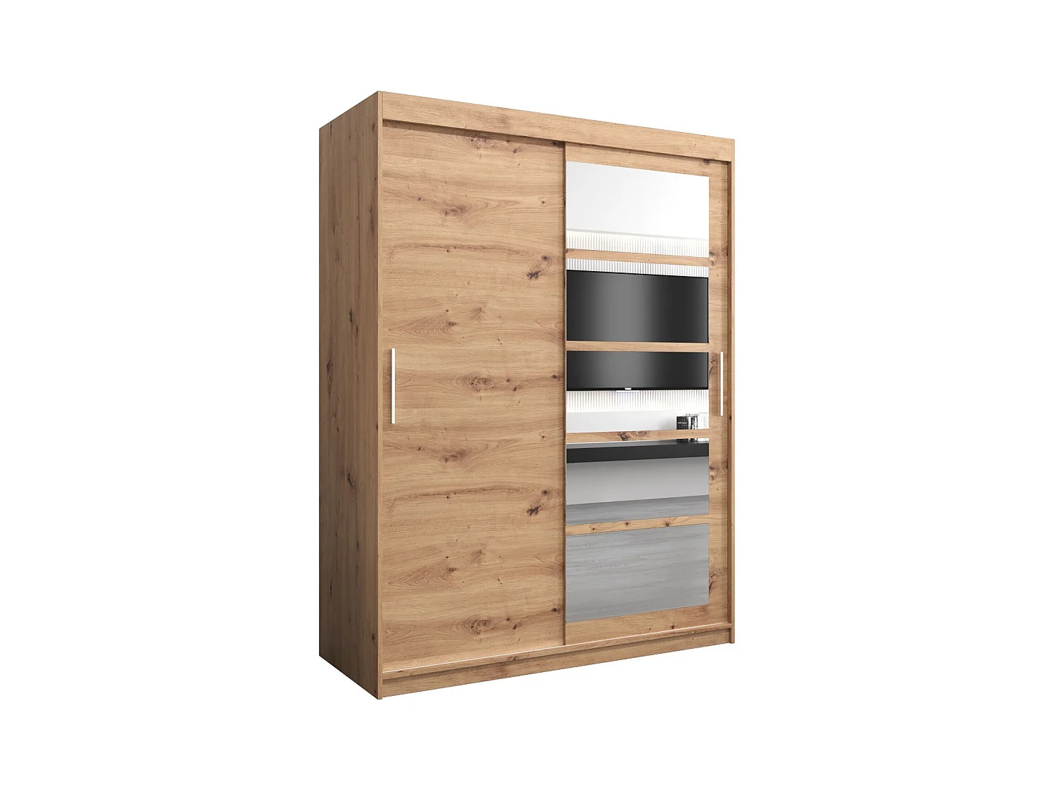 Schwebetürenschrank Roma 200/150/62 2-Türig (Artisan)