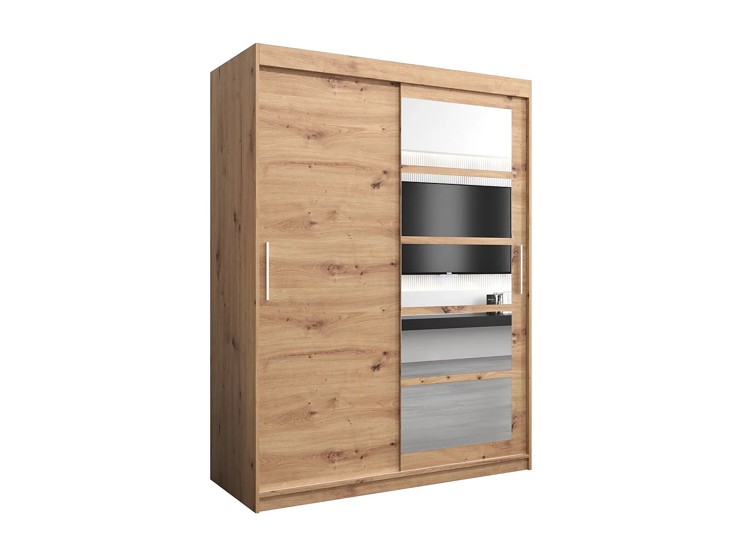 Armoire Roma 1 À Portes Coulissantes 200/150/62 2 portes (Artisan/Artisan)