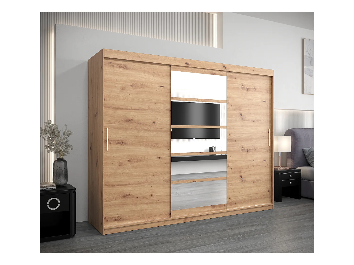 Armadio Roma 1 ad ante scorrevoli 200/250/62 3 porte (artisan/artisan)