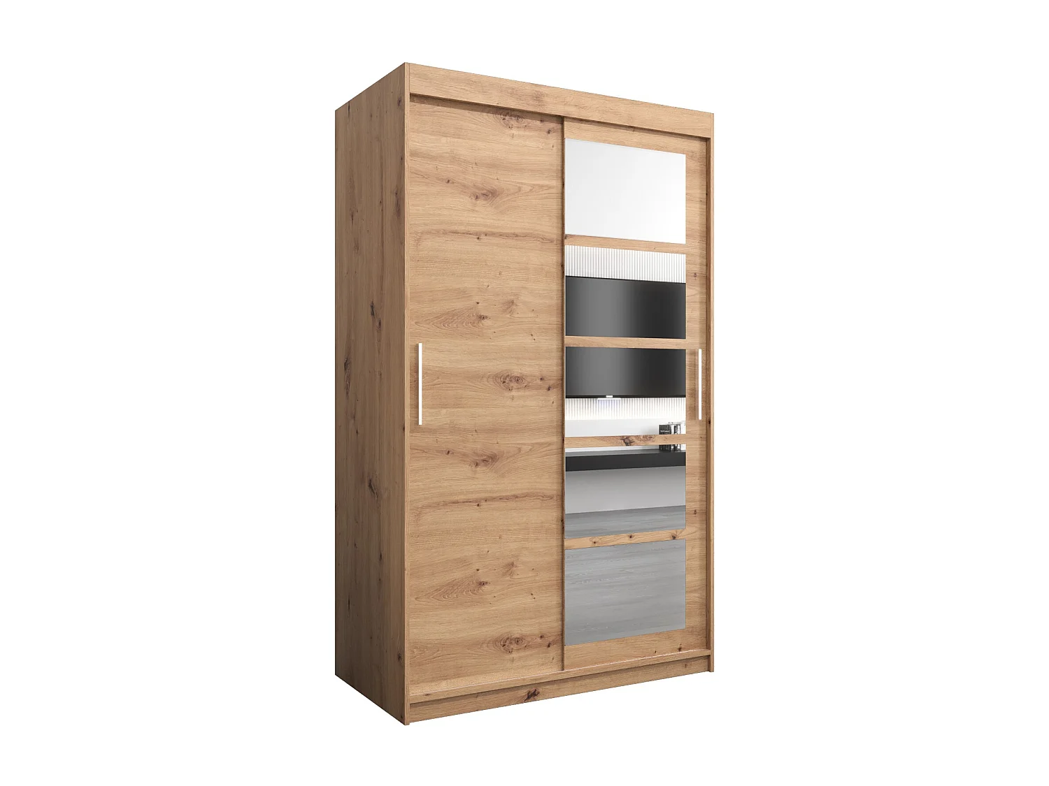 Schwebetürenschrank Roma 200/120/62 2-Türig (Artisan)