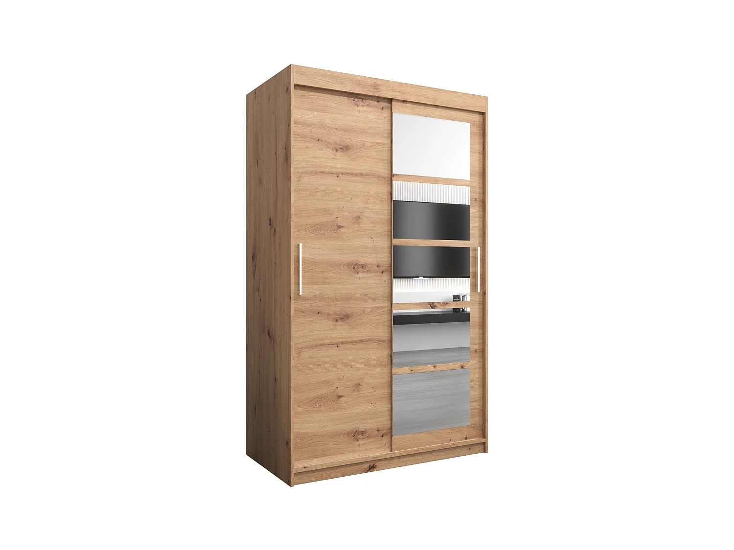 Armoire Roma 1 À Portes Coulissantes 200/120/62 2 portes (Artisan/Artisan)