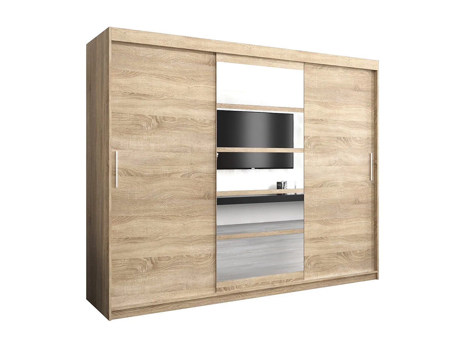 Armadio Roma 1 ad ante scorrevoli 200/250/62 3 porte (sonoma/sonoma)