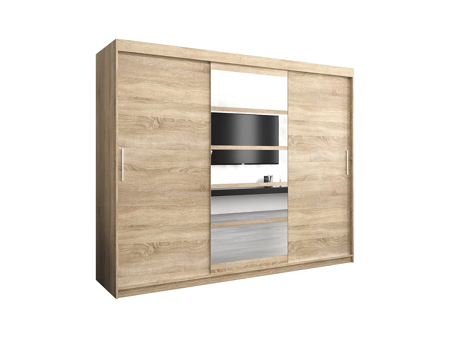 Schwebetürenschrank Roma 200/250/62 2-Türig (Sonoma)