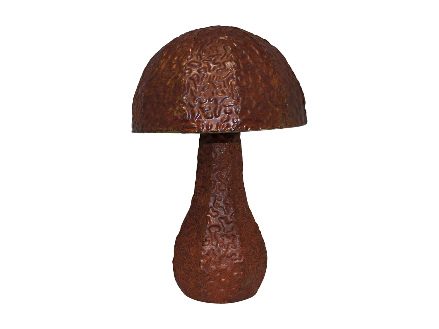 Champignon rond décoratif en acier rouillé 53 x 39 cm