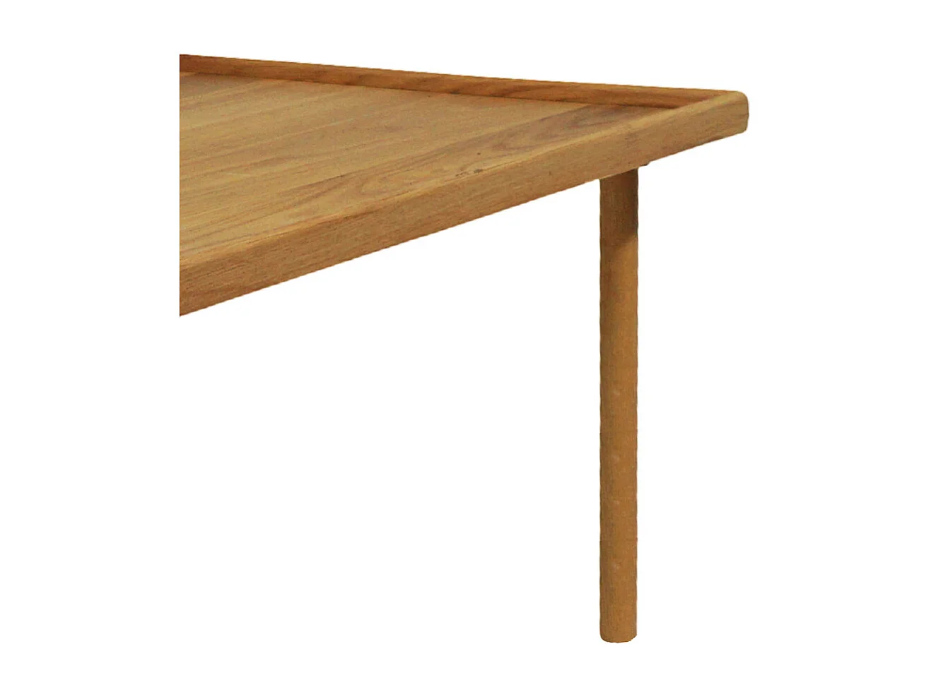 Mesa de centro de 46x55x70 cm de madera maciza de acacia en color beige Fresa