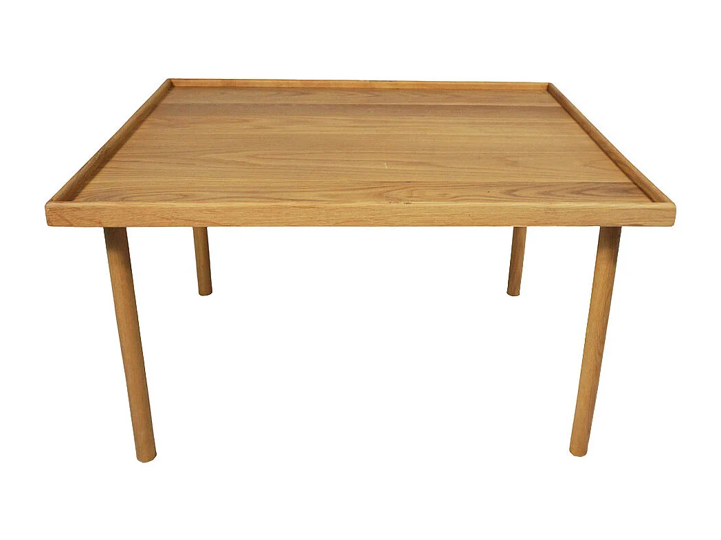 Mesa de centro de 46x55x70 cm de madera maciza de acacia en color beige Fresa