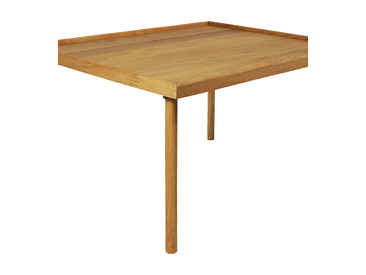 Mesa de centro de 46x55x70 cm de madera maciza de acacia en color beige Fresa