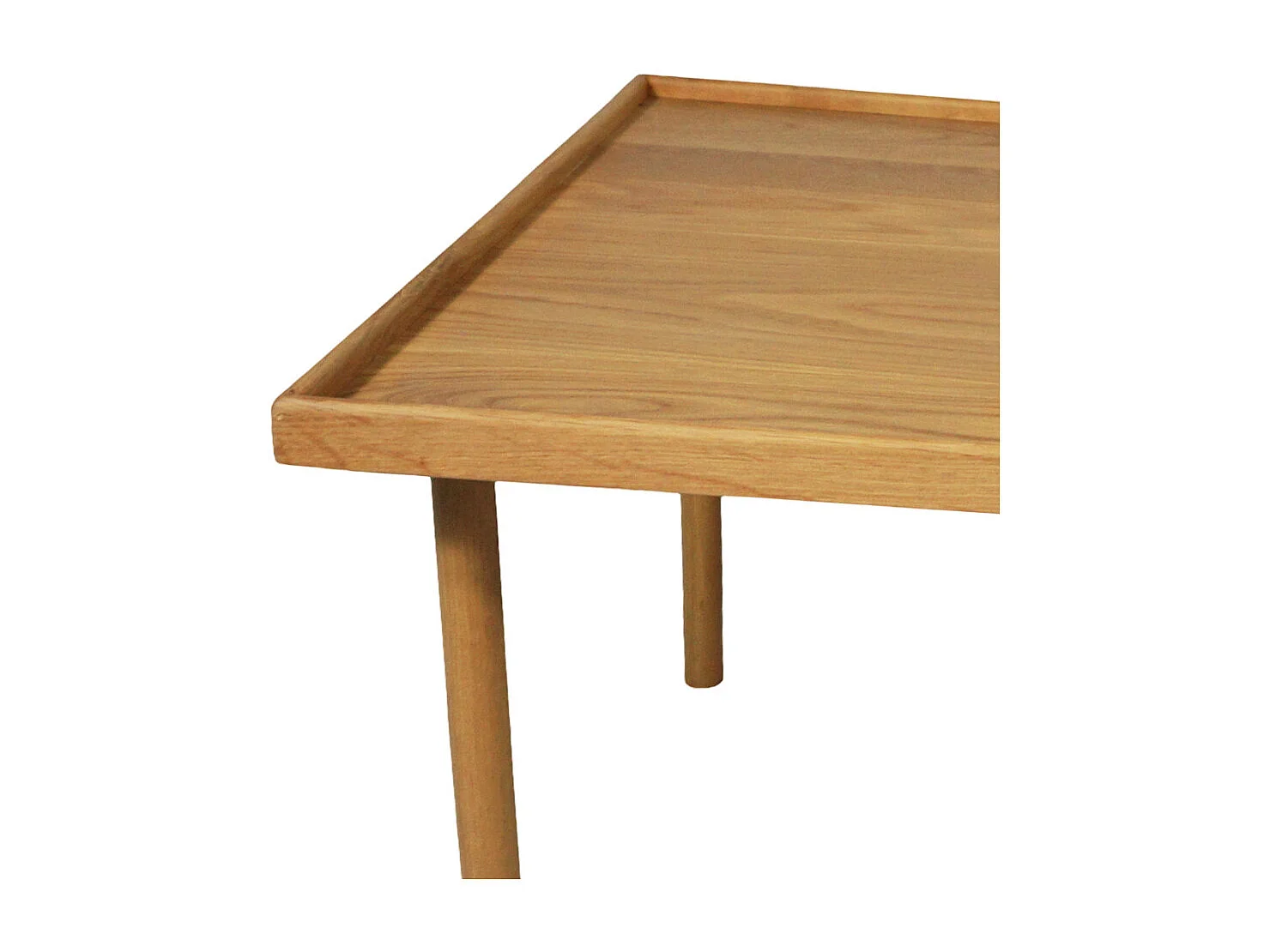 Mesa de centro de 46x55x70 cm de madera maciza de acacia en color beige Fresa