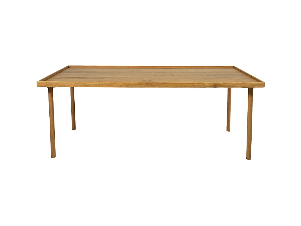 Mesa de centro de 40x60x120 cm de madera maciza de acacia en color beige Fresa