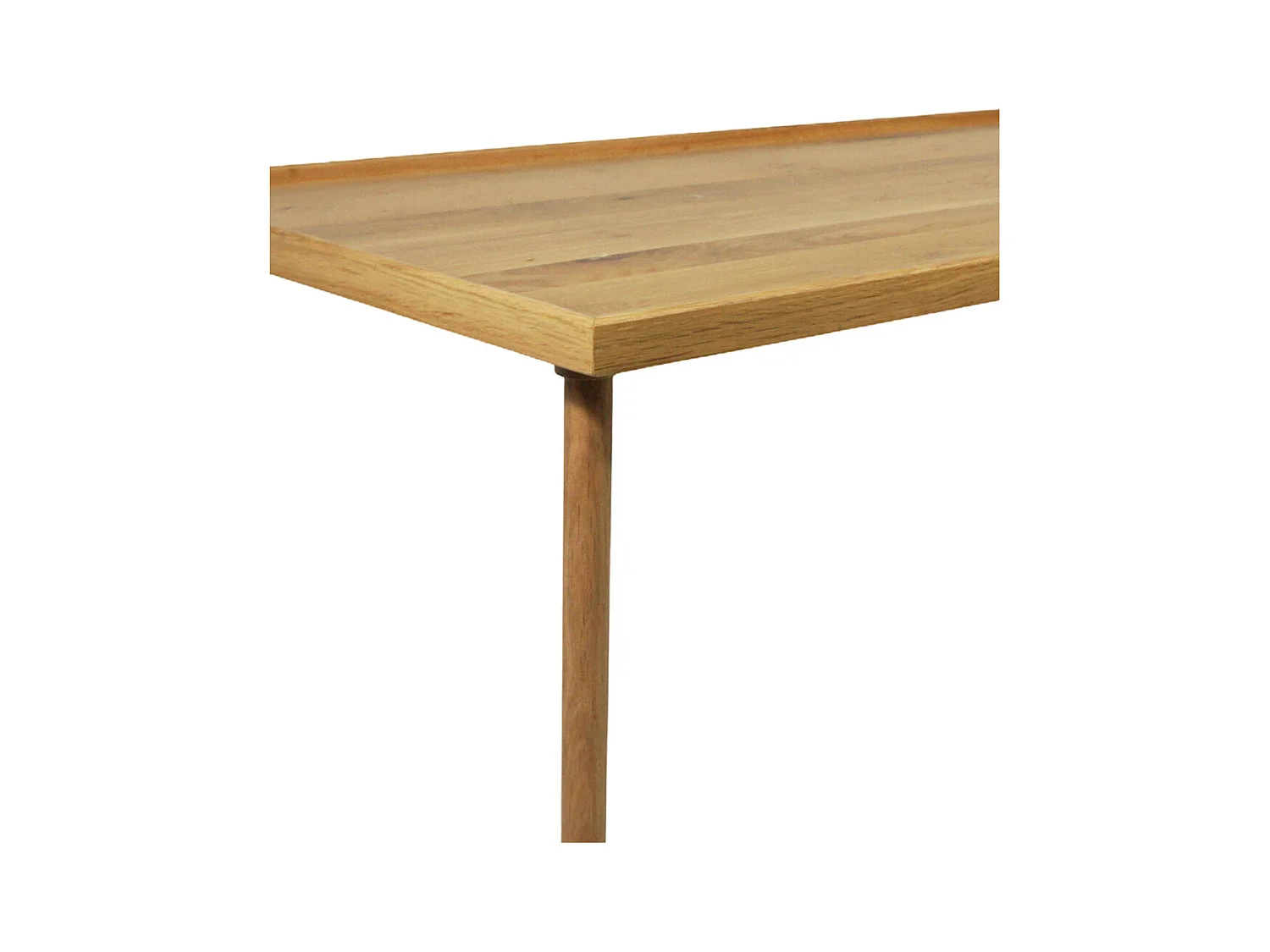 Mesa de centro de 40x60x120 cm de madera maciza de acacia en color beige Fresa