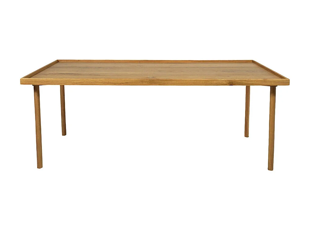 Mesa de centro de 40x60x120 cm de madera maciza de acacia en color beige Fresa