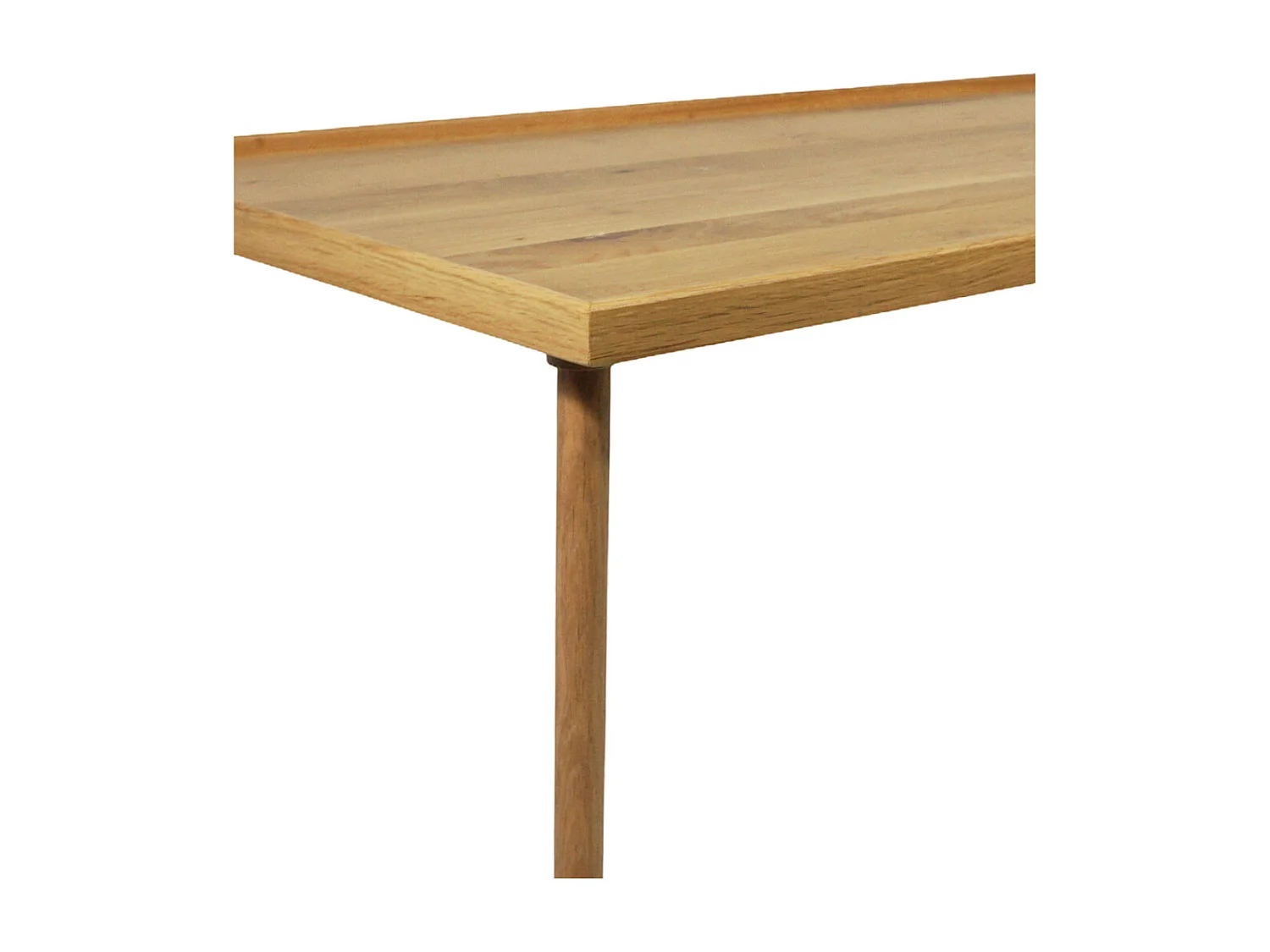 Mesa de centro de 40x60x120 cm de madera maciza de acacia en color beige Fresa