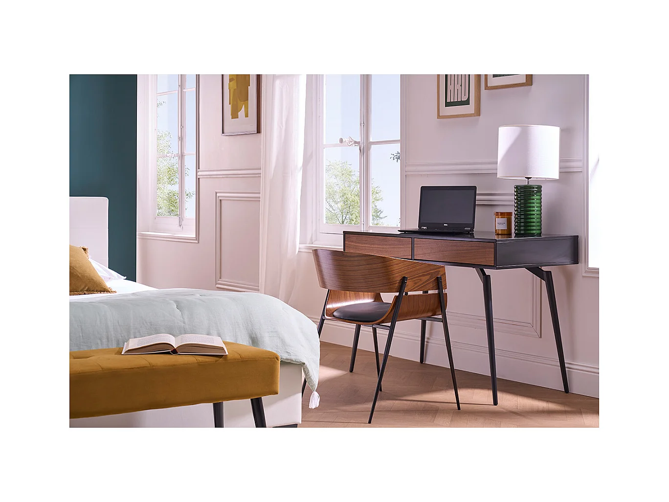 Chaises design noires (lot de 2) WESS