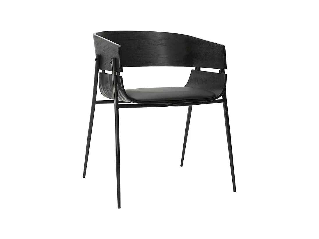 Chaises design noires (lot de 2) WESS