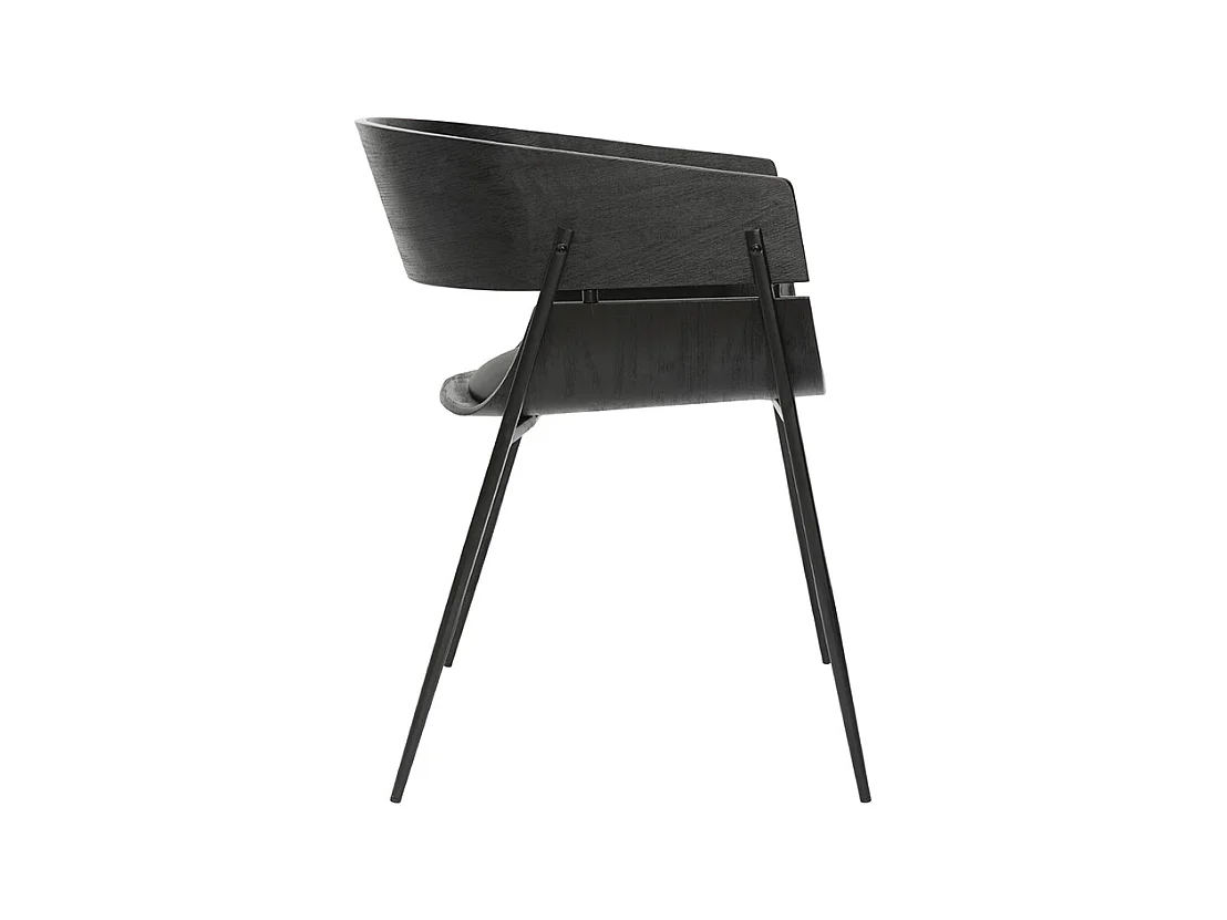 Chaises design noires (lot de 2) WESS
