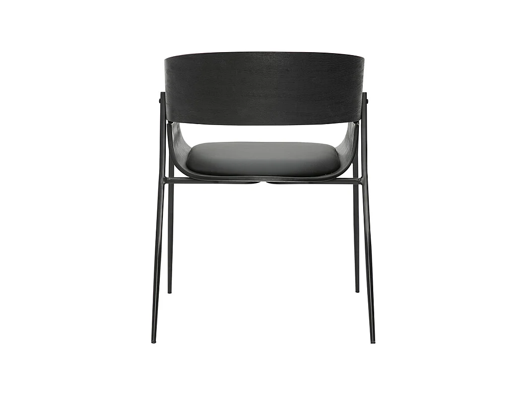 Chaises design noires (lot de 2) WESS