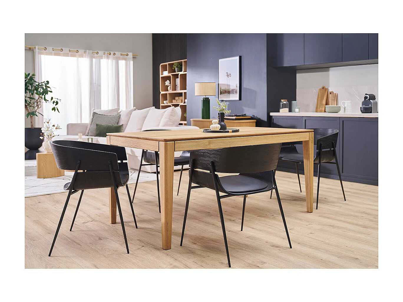 Chaises design noires (lot de 2) WESS