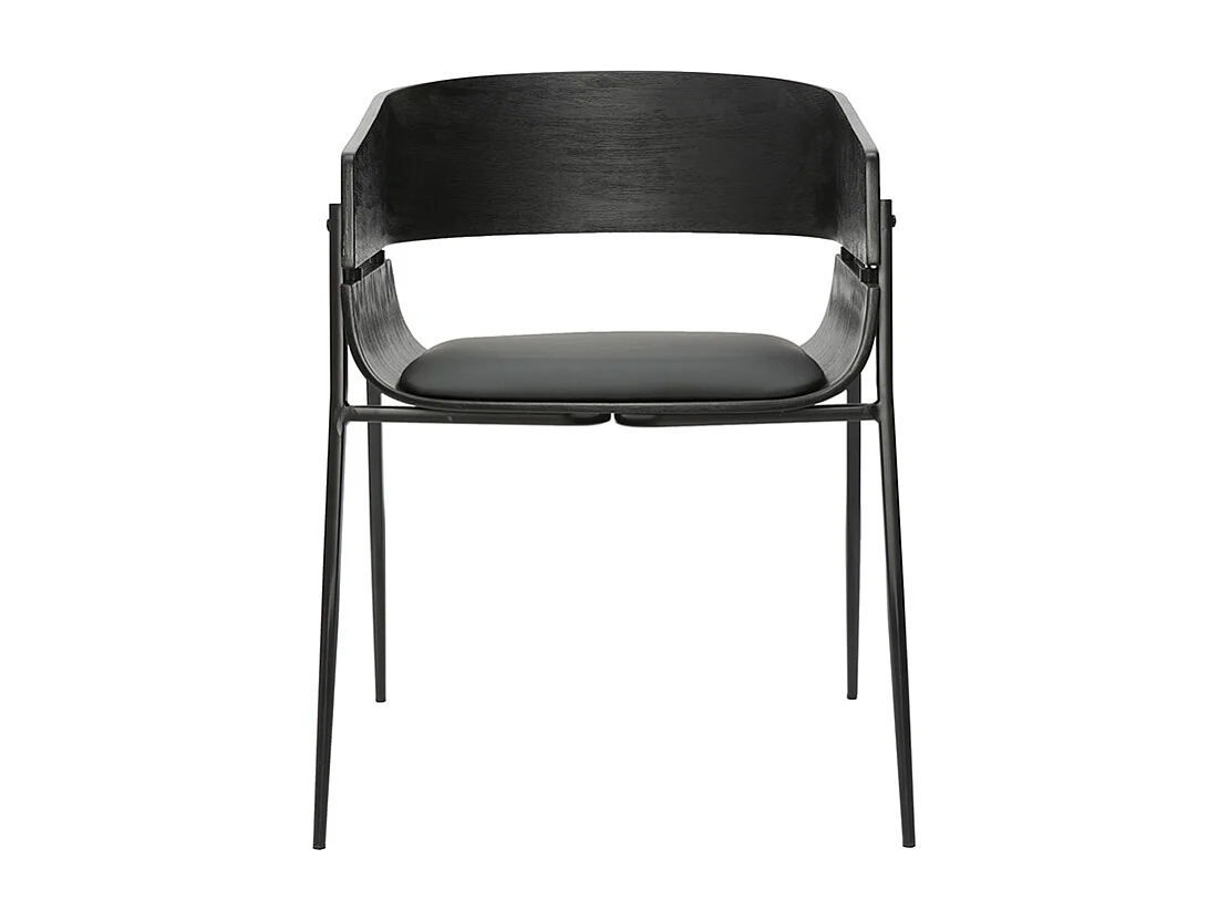 Chaises design noires (lot de 2) WESS