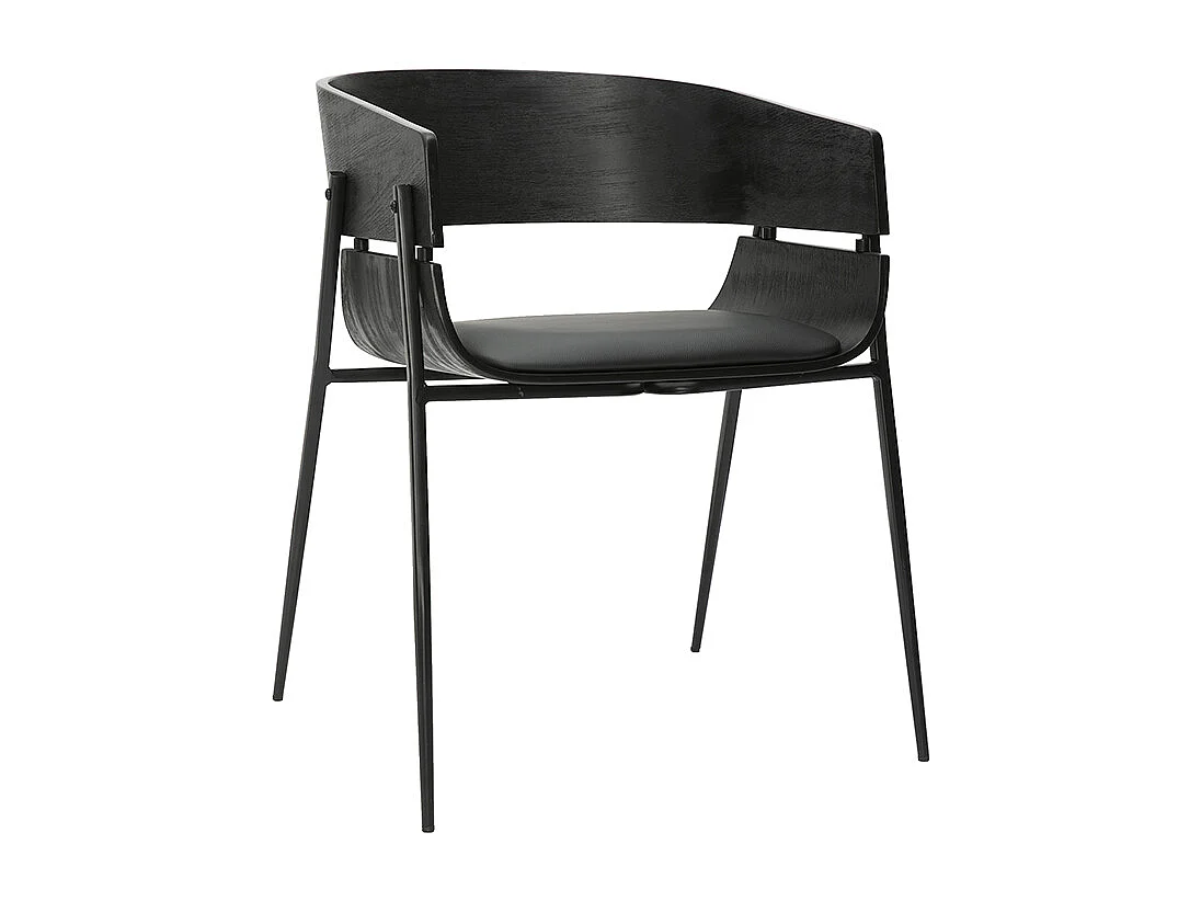Chaises design noires (lot de 2) WESS