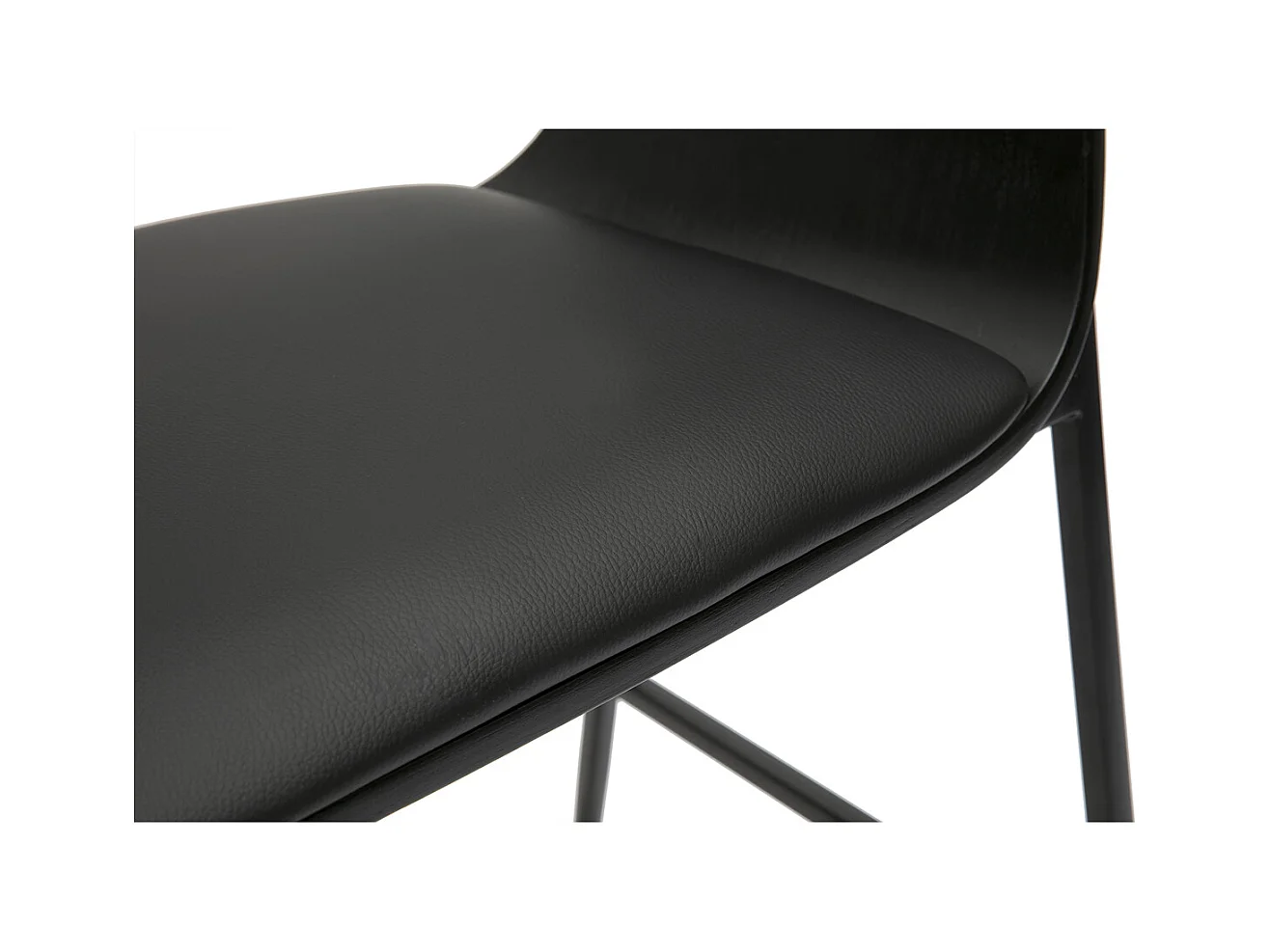 Tabourets de bar design noirs (lot de 2) WESS