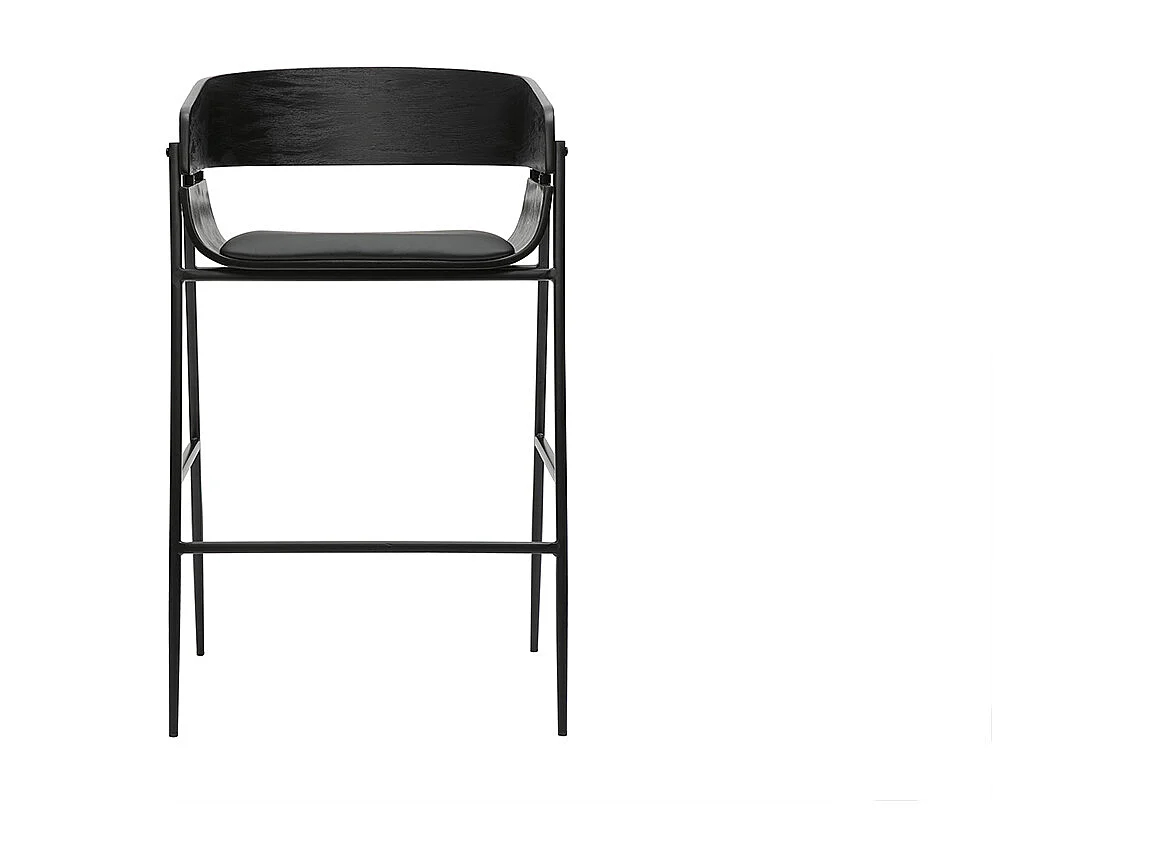 Schwarze Designer-Barhocker (2er Set) WESS